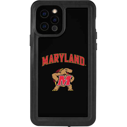 University of Maryland Collegiate Text iPhone 12 Pro Waterproof Case
