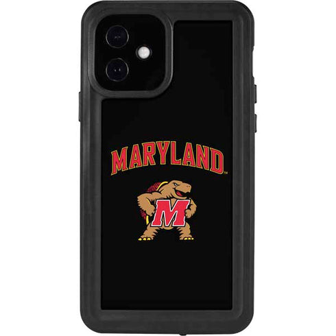 University of Maryland Collegiate Text iPhone 12 Waterproof Case