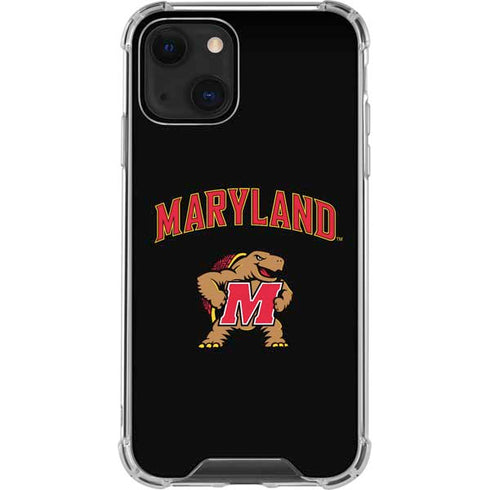 University of Maryland Collegiate Text iPhone 13 Mini Clear Case