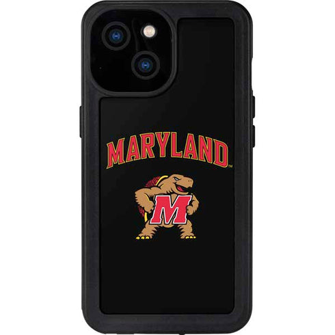 University of Maryland Collegiate Text iPhone 13 Mini Waterproof Case