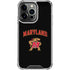University of Maryland Collegiate Text iPhone 13 Pro Clear Case