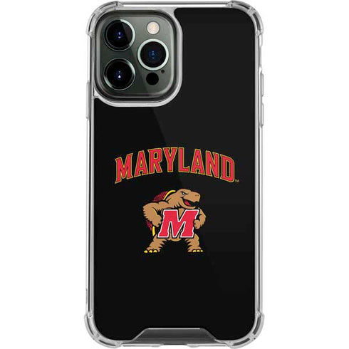 University of Maryland Collegiate Text iPhone 13 Pro Max Clear Case