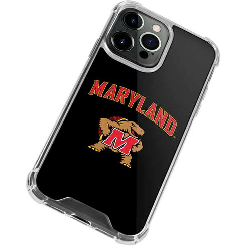 University of Maryland Collegiate Text iPhone 13 Pro Max Clear Case