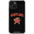 University of Maryland Collegiate Text iPhone 14 Plus Clear Case