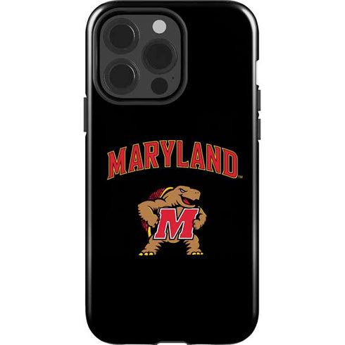University of Maryland Collegiate Text iPhone 15 Pro Impact Case