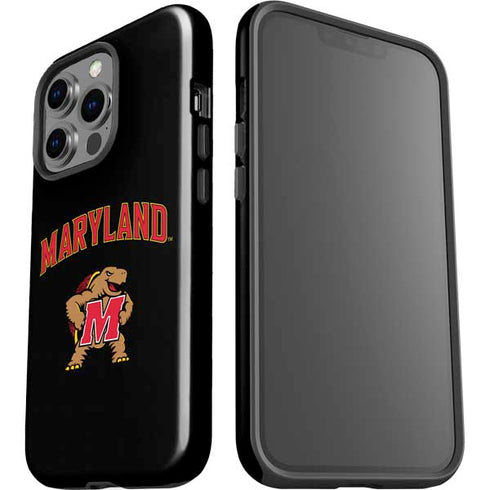 University of Maryland Collegiate Text iPhone 15 Pro Impact Case