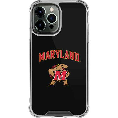 University of Maryland Collegiate Text iPhone 15 Pro Max Clear Case