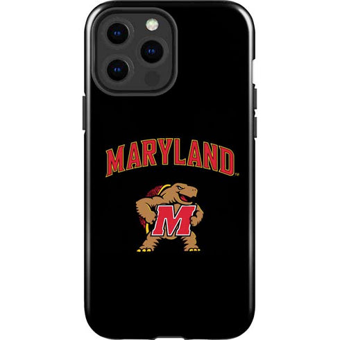 University of Maryland Collegiate Text iPhone 15 Pro Max Impact Case