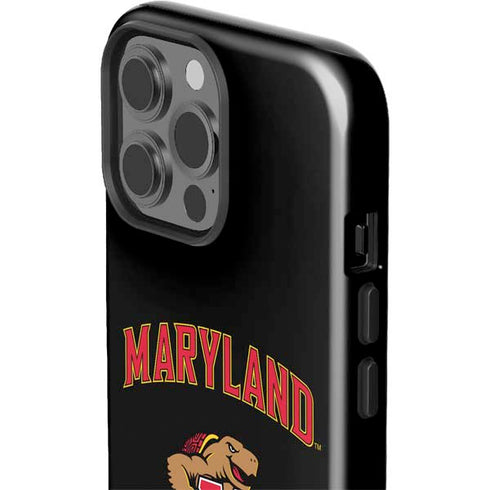 University of Maryland Collegiate Text iPhone 15 Pro Max Impact Case
