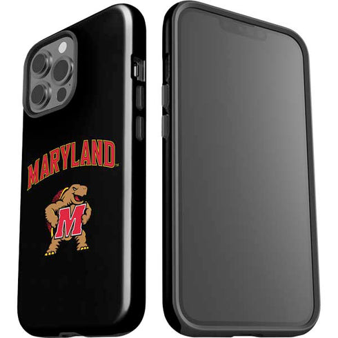 University of Maryland Collegiate Text iPhone 15 Pro Max Impact Case