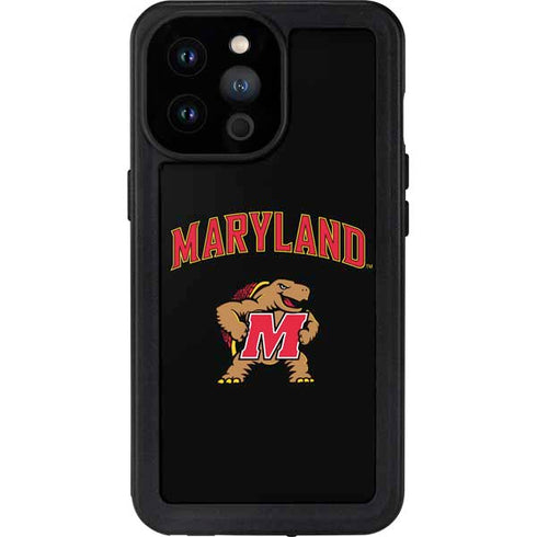 University of Maryland Collegiate Text iPhone 14 Pro Max Waterproof Case