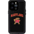 University of Maryland Collegiate Text iPhone 14 Pro Waterproof Case
