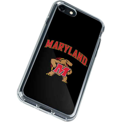 University of Maryland Collegiate Text iPhone SE (2nd & 3rd Gen) Clear Case