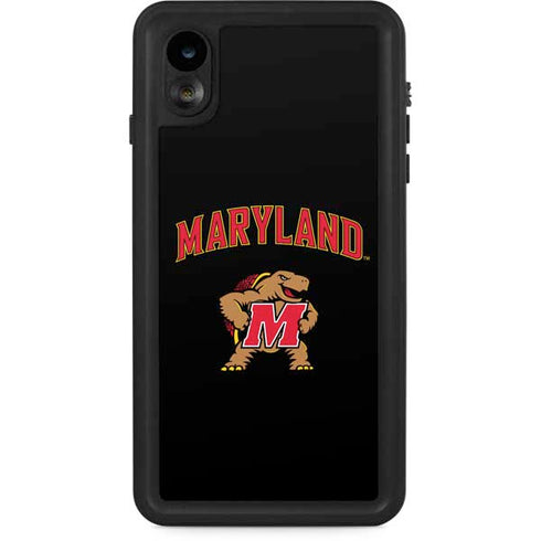 University of Maryland Collegiate Text iPhone XR Waterproof Case