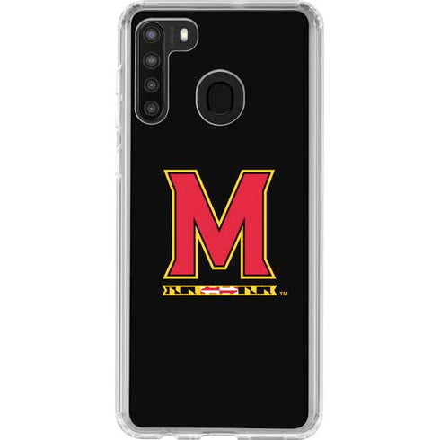 University of Maryland M Logo Galaxy A21 Clear Case