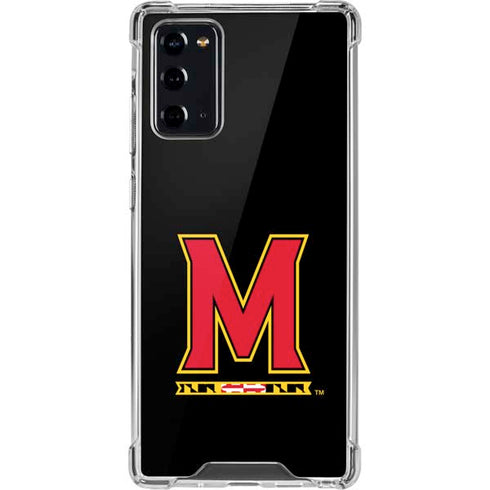 University of Maryland M Logo Galaxy Note20 5G Clear Case