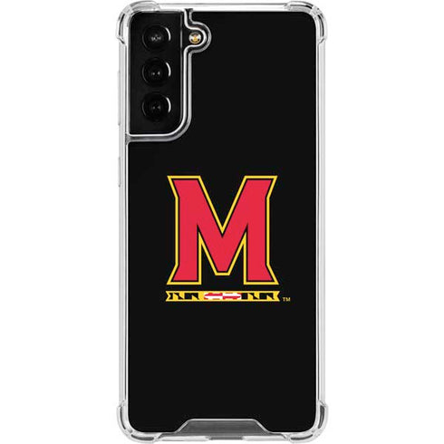 University of Maryland M Logo Galaxy S21 FE Clear Case