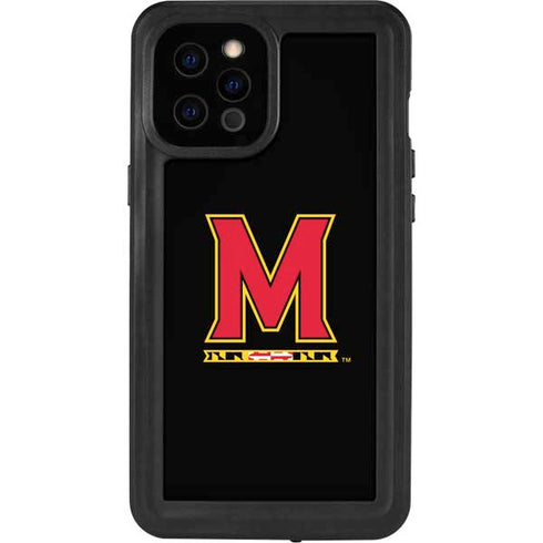 University of Maryland M Logo iPhone 12 Pro Max Waterproof Case
