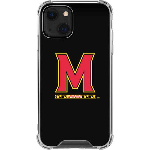 University of Maryland M Logo iPhone 14 Plus Clear Case