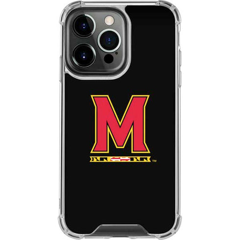 University of Maryland M Logo iPhone 14 Pro Clear Case