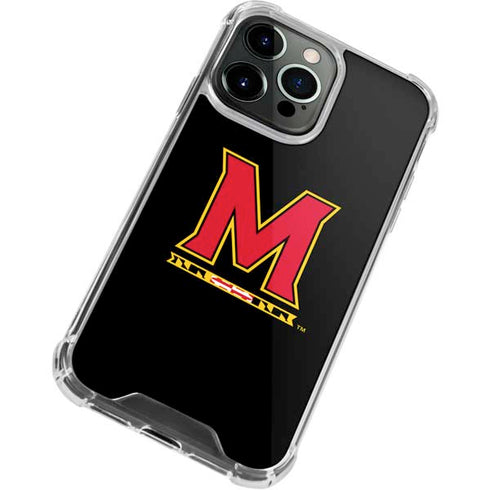 University of Maryland M Logo iPhone 14 Pro Clear Case