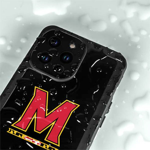 University of Maryland M Logo iPhone 14 Pro Max Waterproof Case