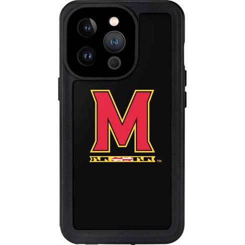 University of Maryland M Logo iPhone 14 Pro Waterproof Case