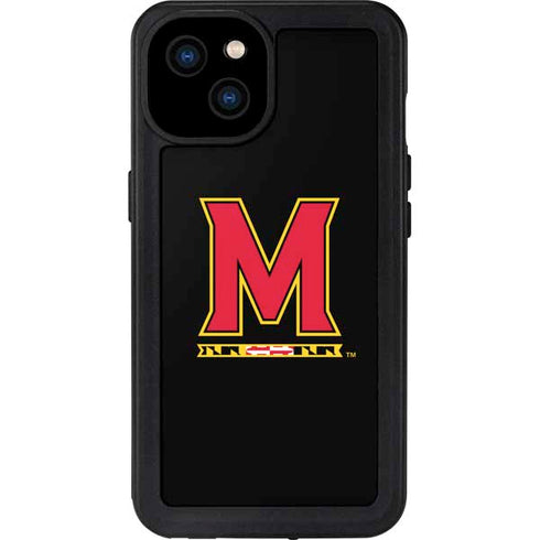 University of Maryland M Logo iPhone 15 Plus Waterproof Case