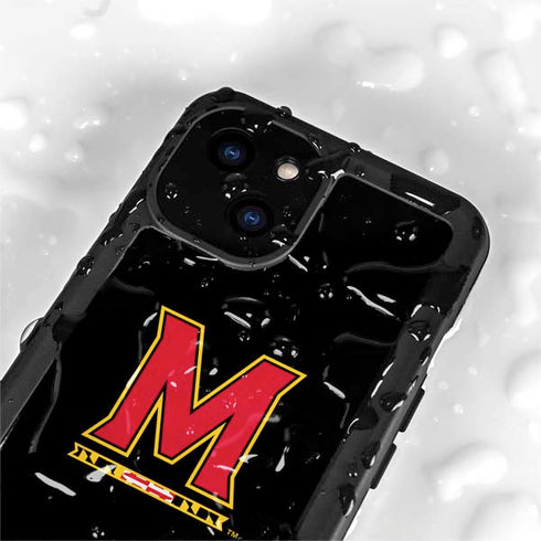 University of Maryland M Logo iPhone 15 Plus Waterproof Case