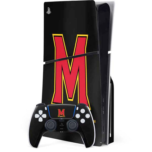 University of Maryland M Logo PS5 Slim Disk Bundle Skin