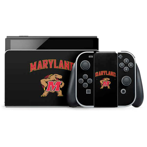 University of Maryland Collegiate Text Nintendo Switch OLED (2021) Skin