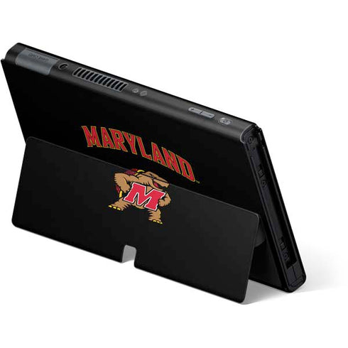 University of Maryland Collegiate Text Nintendo Switch OLED (2021) Skin