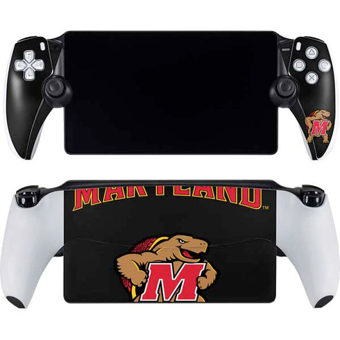 University of Maryland Collegiate Text PlayStation Portal Remote Player Skin