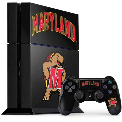 University of Maryland Collegiate Text PS4 Console and Controller Bundle Skin