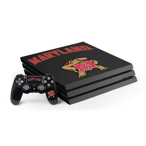 University of Maryland Collegiate Text PS4 Pro Bundle Skin