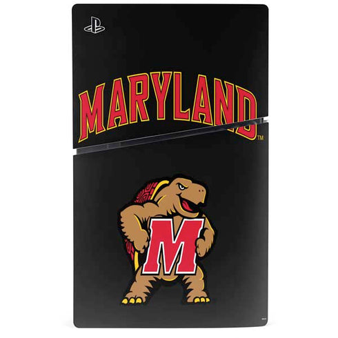 University of Maryland Collegiate Text PS5 Slim Disk Bundle Skin