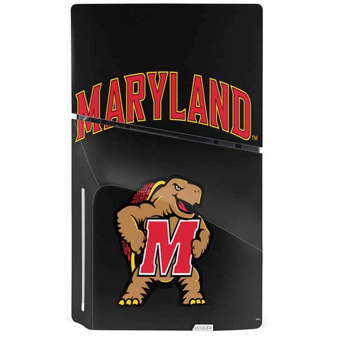 University of Maryland Collegiate Text PS5 Slim Disk Console Skin