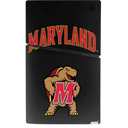 University of Maryland Collegiate Text PS5 Slim Digital Edition Console Skin