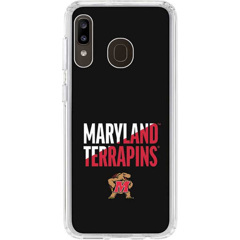 University of Maryland Terrapins Athletic Marks Galaxy A20 Clear Case