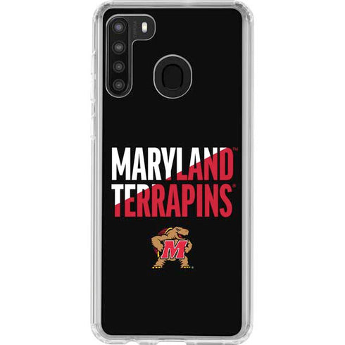 University of Maryland Terrapins Athletic Marks Galaxy A21 Clear Case