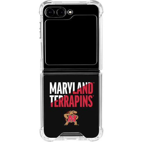 University of Maryland Terrapins Athletic Marks Galaxy Z Flip5 5G Clear Case