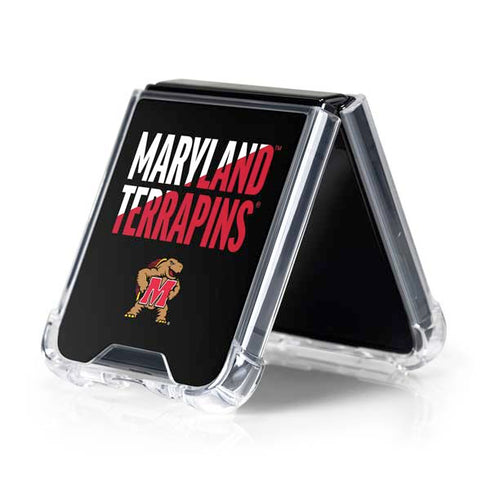 University of Maryland Terrapins Athletic Marks Galaxy Z Flip5 5G Clear Case