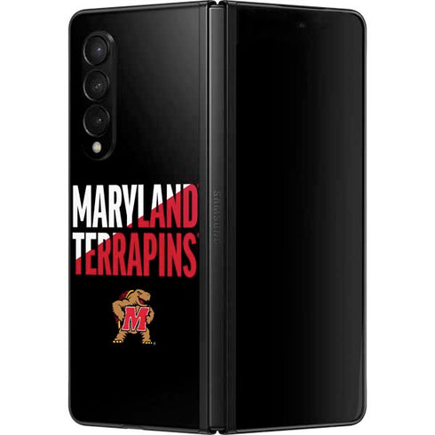 University of Maryland Terrapins Athletic Marks Galaxy Z Fold3 5G Skin