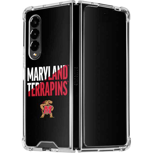 University of Maryland Terrapins Athletic Marks Galaxy Z Fold4 5G Clear Case