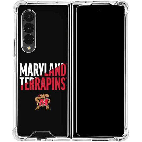 University of Maryland Terrapins Athletic Marks Galaxy Z Fold4 5G Clear Case