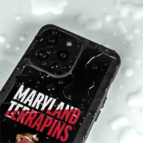 University of Maryland Terrapins Athletic Marks iPhone 14 Pro Max Waterproof Case