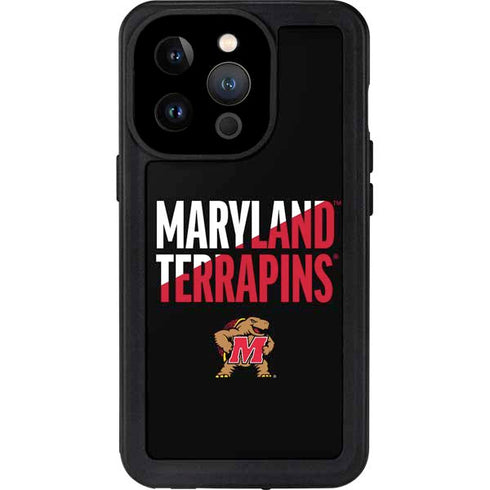University of Maryland Terrapins Athletic Marks iPhone 14 Pro Waterproof Case