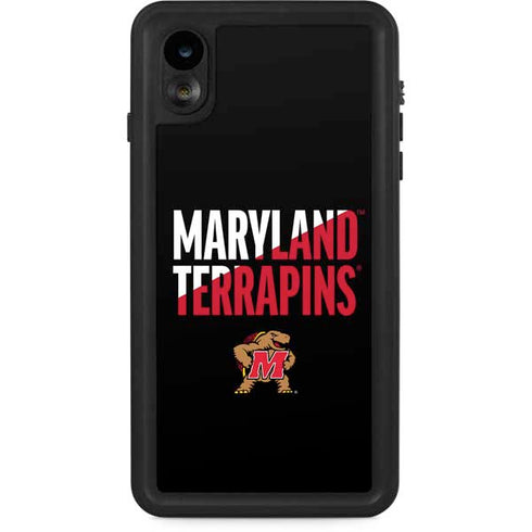 University of Maryland Terrapins Athletic Marks iPhone XR Waterproof Case