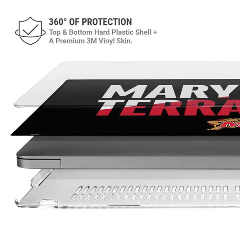 University of Maryland Terrapins Athletic Marks MacBook Pro 16in (2021-25) Case plus Skin