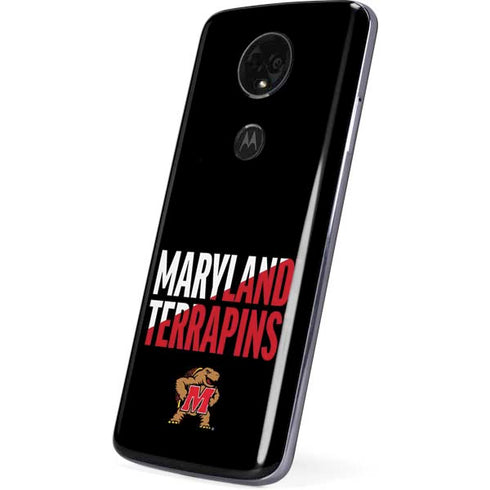 University of Maryland Terrapins Athletic Marks Moto E5 Plus Skin